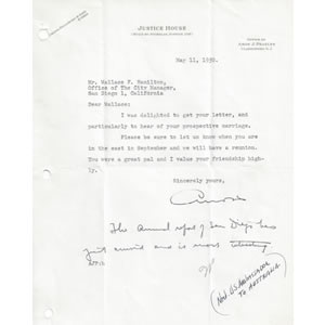 Peaslee Letter May 11 1950